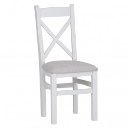 Foxstone Cross Back Chair Fabric Seat