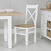 Foxstone Cross Back Chair Wooden Seat