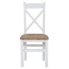 Foxstone Cross Back Chair Wooden Seat