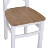 Foxstone Cross Back Chair Wooden Seat