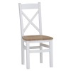 Foxstone Cross Back Chair Wooden Seat