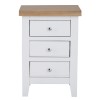 Foxstone Large 3 Drw Bedside Cabinet