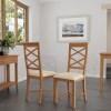 Stanhope Double Cross Back Chair with Fabric Seat