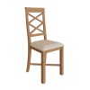 Stanhope Double Cross Back Chair with Fabric Seat