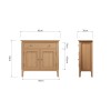 Stanhope Sideboard 1 Drawer 2 Door - Small 