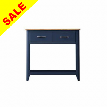 Blue Painted Console Table with Oak Blue Painted Console Table with Oak