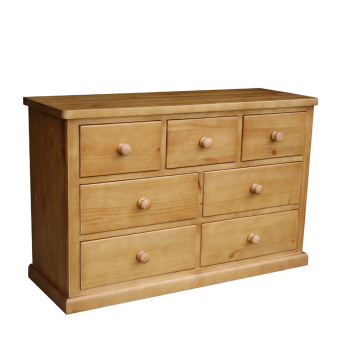 York Pine Bedroom Chest 3 over 4 Drawer